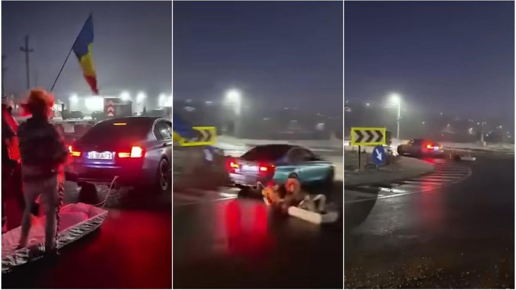Politia investigheaza o provocare TikTok sicriu legat de masina