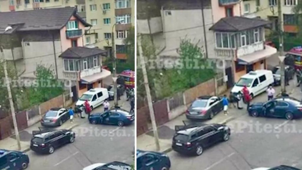 Bataie cu topoare in Pitesti interventie Politie