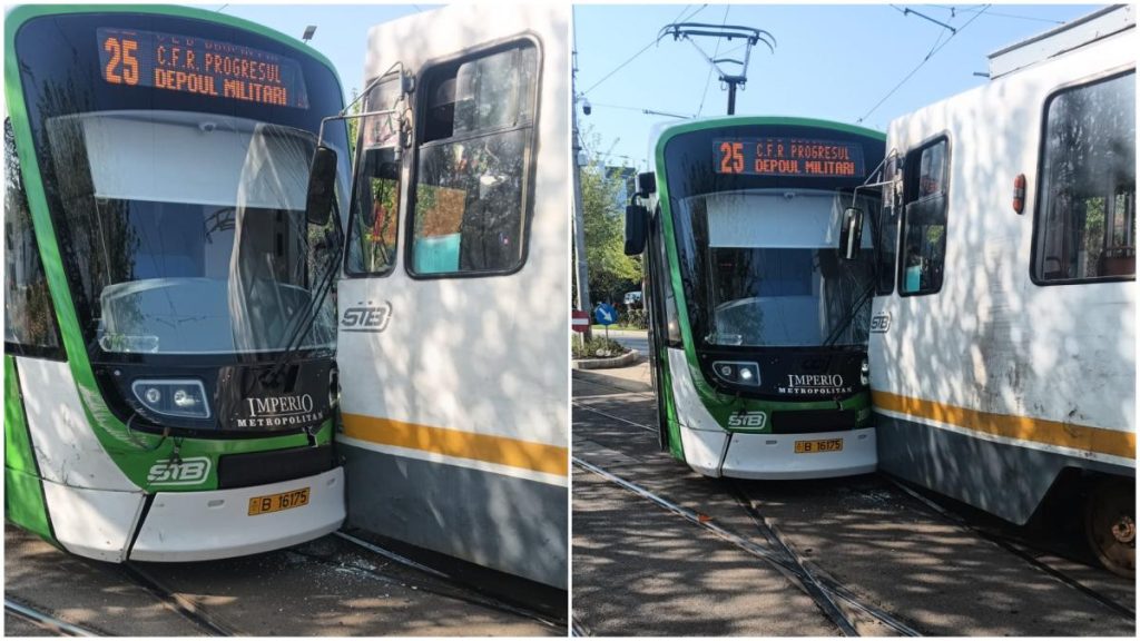 Doua tramvaie s au ciocnit in Bucuresti