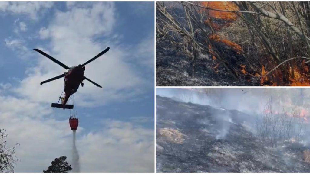 Incendiile de vegetatie greu de controlat elicopter ajuta