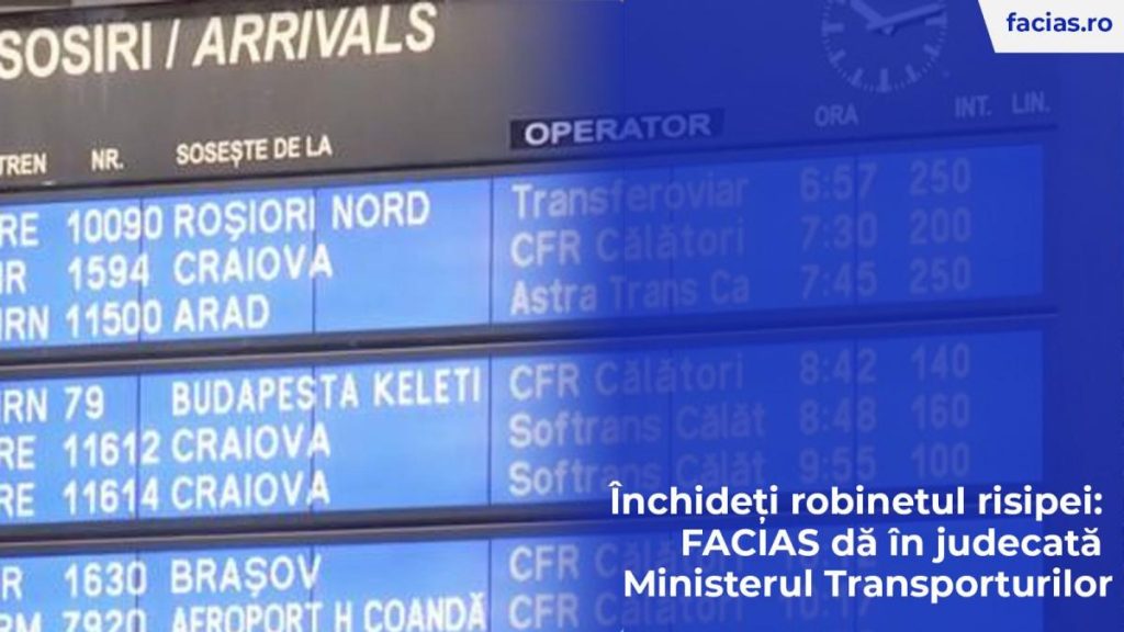Inchideti risipa FACIAS actioneaza Ministerul Transporturilor in instanta