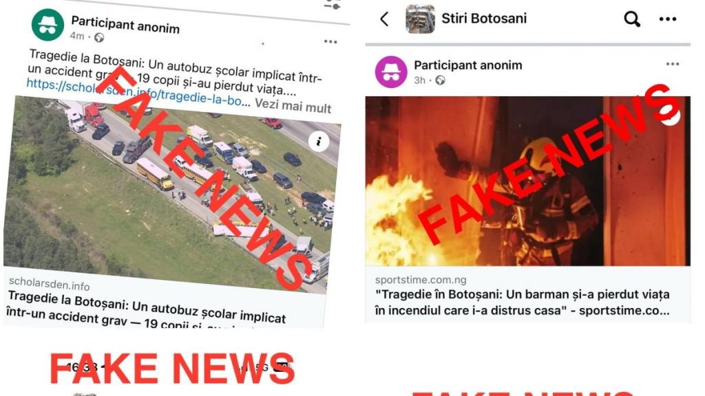 Val de stiri false online despre accidente grave in Botosani