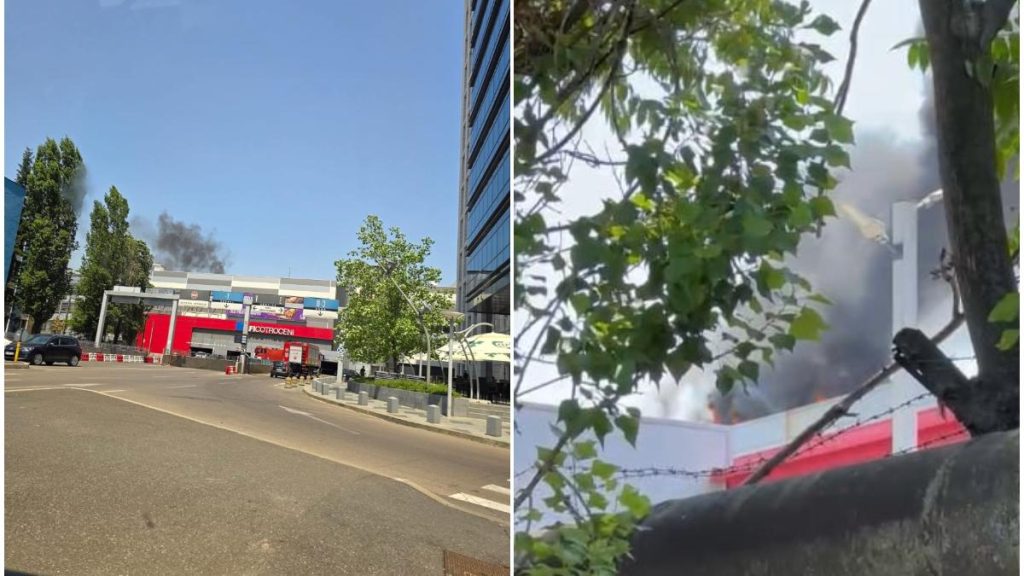 Incendiu puternic la mall AFI Cotroceni interventii multiple