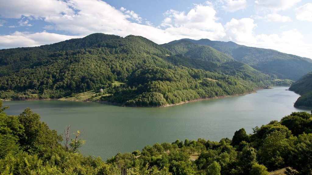 sute de seringi si fiole gasite pe malul lacului