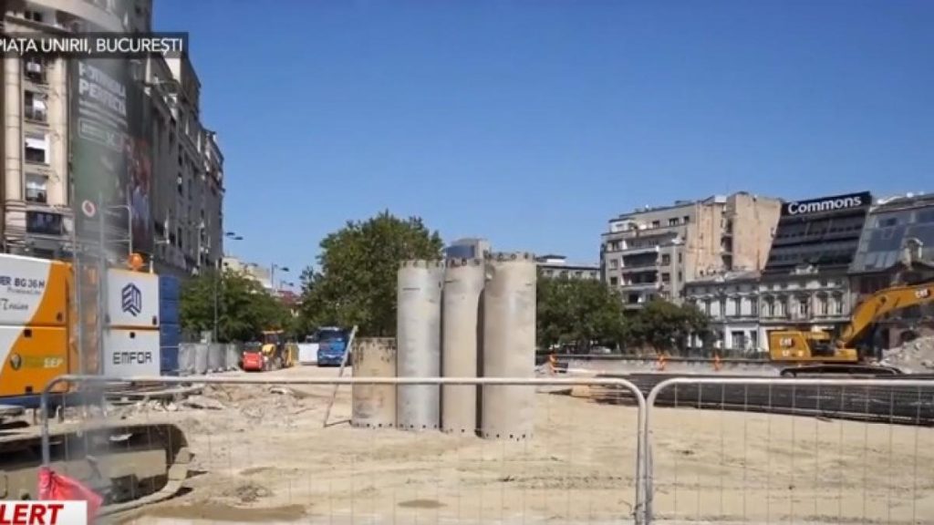 Imagini de pe santierul de la Piata Unirii
