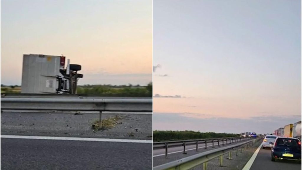 accident mortal pe autostrada A1 trafic blocat