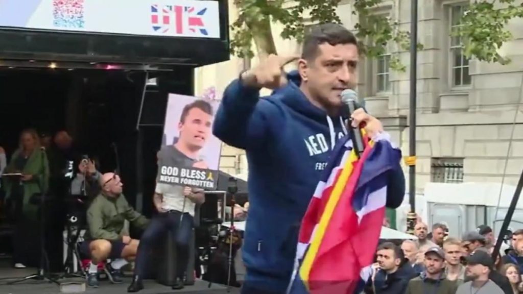 George Simion prezent la mitingul extremistilor de la Londra
