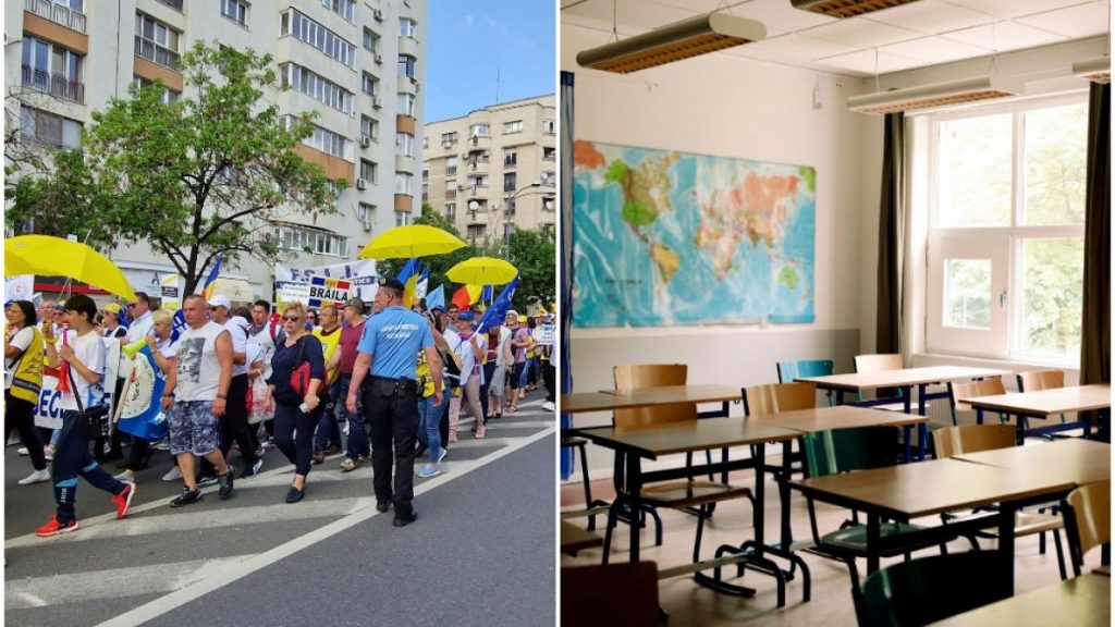 Haos in prima zi de scoala profesori protesteaza