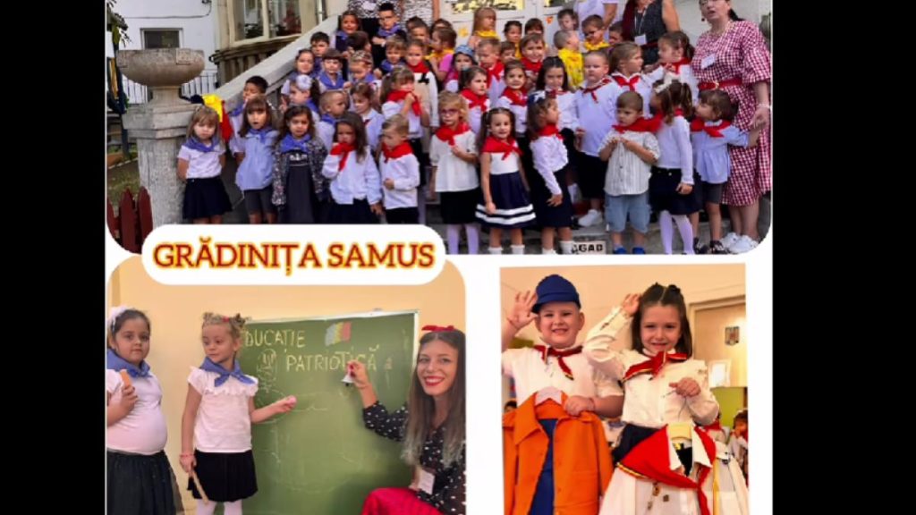 La o gradinita din Satu Mare copiii au purtat uniforme de Soimi ai Patriei