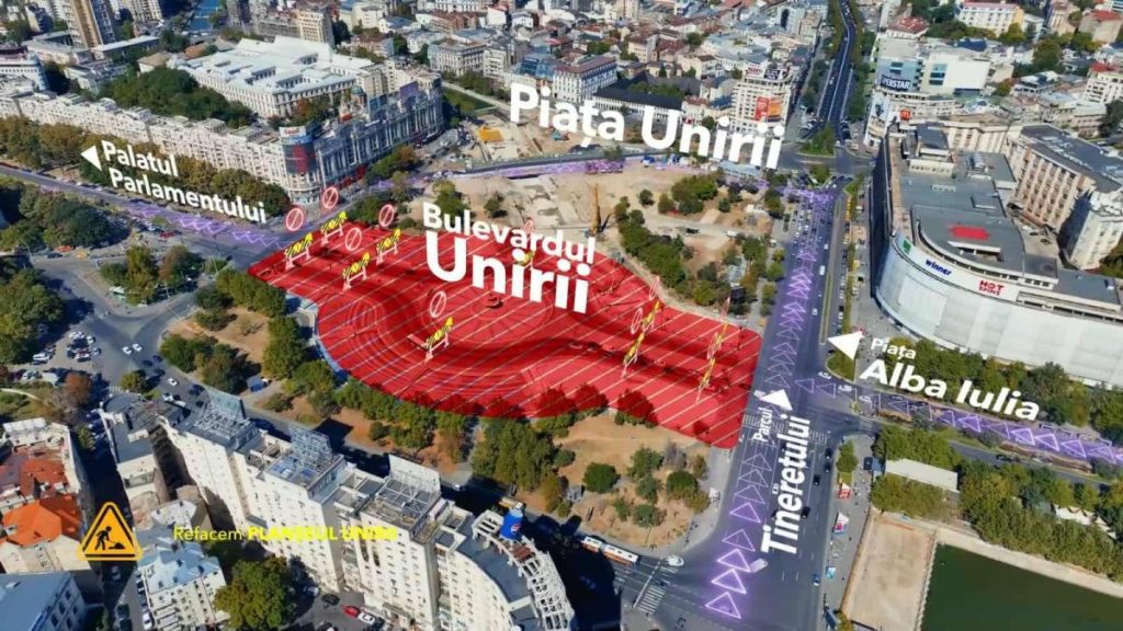 Restrictii de trafic in centrul Bucurestiului din cauza lucrarilor