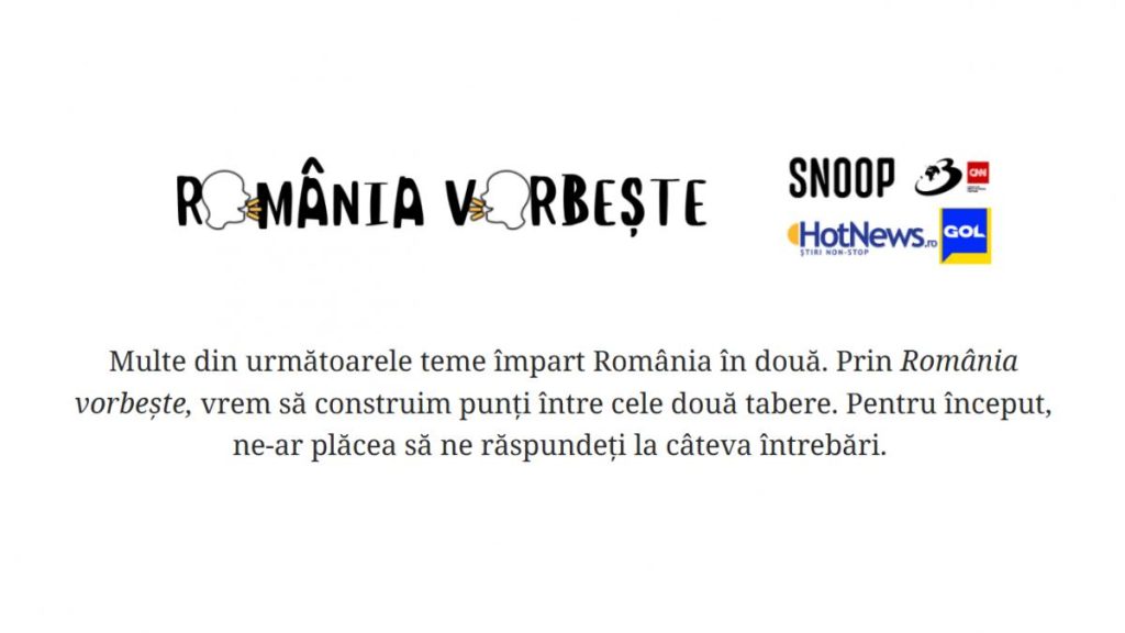 Romania Vorbeste Discutie fata in fata pe teme socio politice